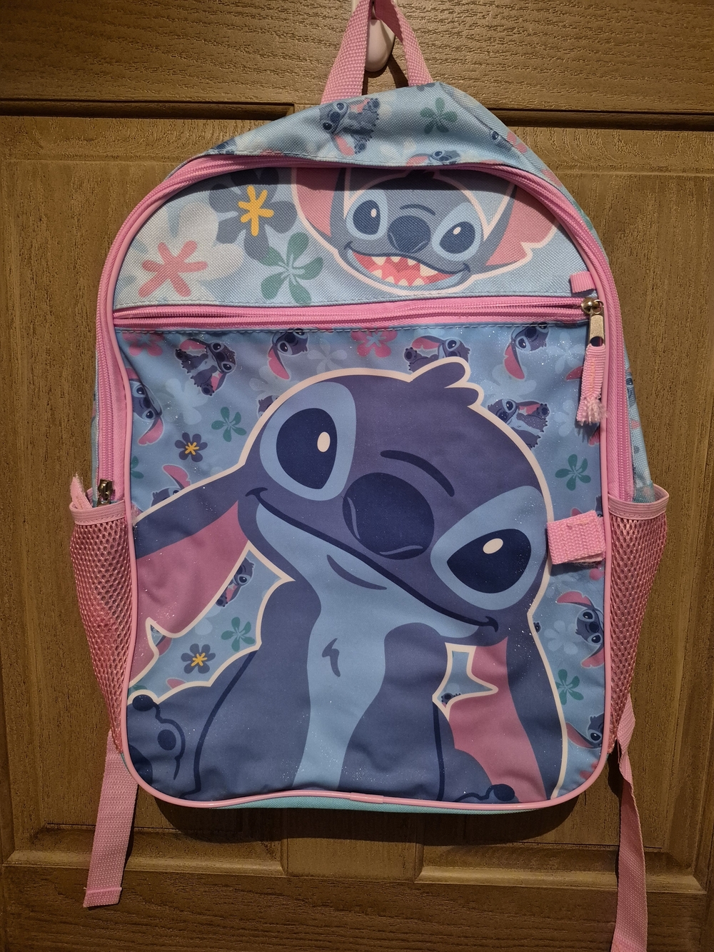 Disney Kids Pink & Blue Stitch Character School Backpack